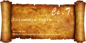 Csizmadia Tekla névjegykártya
